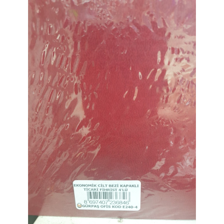E240-4 GÜRPAŞ 17*24 CİLT BEZLİ TİCARİ FİHRİST 4Lİ