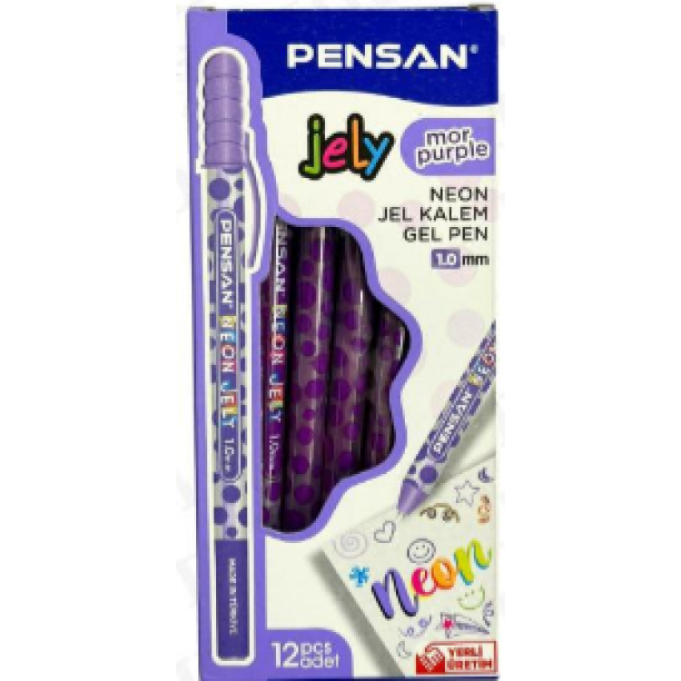 PENSAN 2801 JELY 1.0  JEL KALEM 12Lİ -NEON MOR