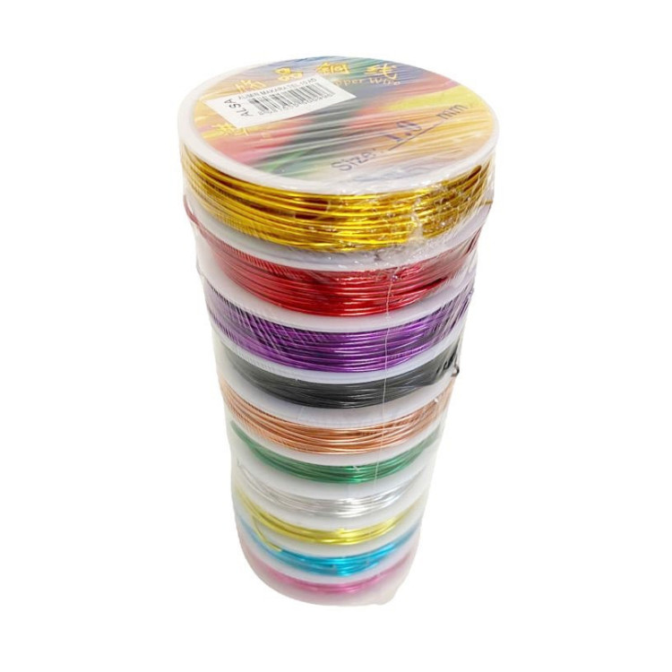 ALİMİNYUM MAKARA TEL 10 RENK 10LU #2