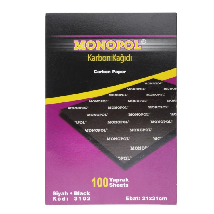 MONOPOL 3109 KARBON KAĞIDI 100 LÜ A3 SİYAH
