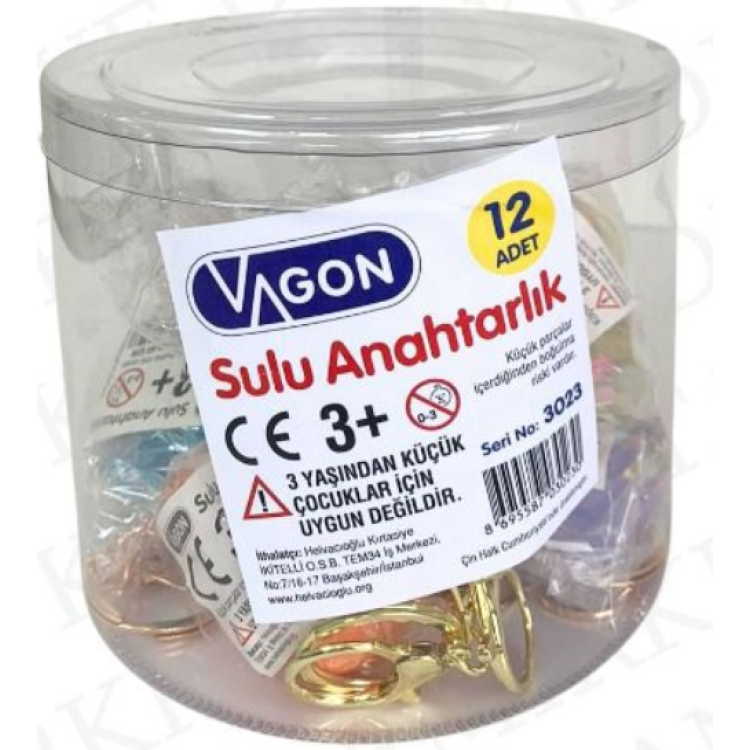 VAGON 3023 SULU ANAHTARLIK 12Lİ PAKET