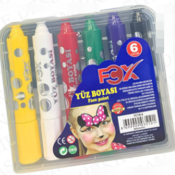 FCX FCYB-6 ÇEVİRMELİ YÜZ BOYASI 6 RENK FCX FCYB-6 ÇEVİRMELİ YÜZ BOYASI 6 RENK