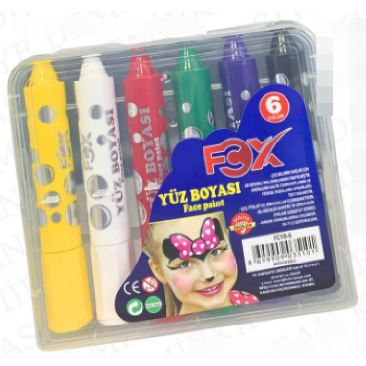 FCX FCYB-6 ÇEVİRMELİ YÜZ BOYASI 6 RENK