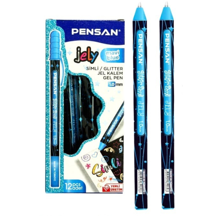 PENSAN 2800 JELY 1.0 SİMLİ JEL KALEM 12Lİ -MAVİ