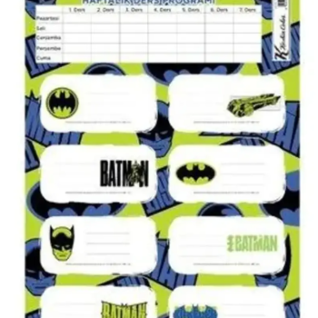 KESKİN BATMAN DERS PROGRAMLI 3 LÜ ETİKET 50'Lİ KESKİN BATMAN DERS PROGRAMLI 3 LÜ ETİKET 50'Lİ