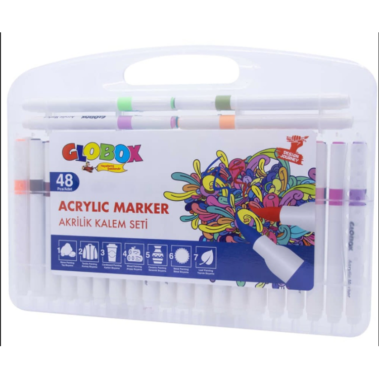GLOBOX 3688 48 RENK AKRİLİK KALEM SETİ