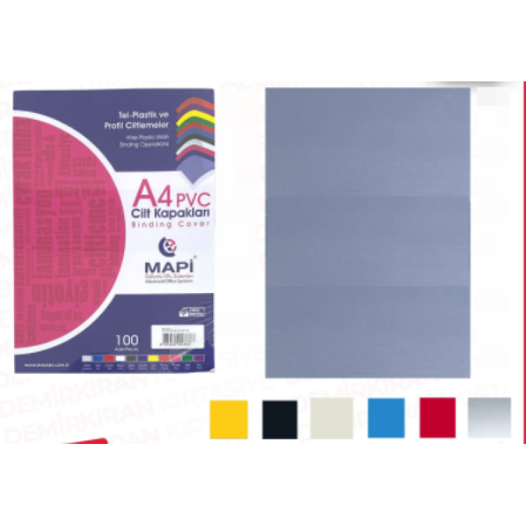 MAPİ-160 PVC CİLT KAPAĞI A4 ŞEFFAF 100LÜ *K