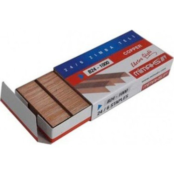 Mimaks N24 Zımba Teli 24/6 Bakır (BOX10) Mimaks N24 Zımba Teli 24/6 Bakır (BOX10)