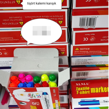 TEKSTİL TŞÖRT BOYAMA KALEMİ 12Lİ TEKSTİL TŞÖRT BOYAMA KALEMİ 12Lİ
