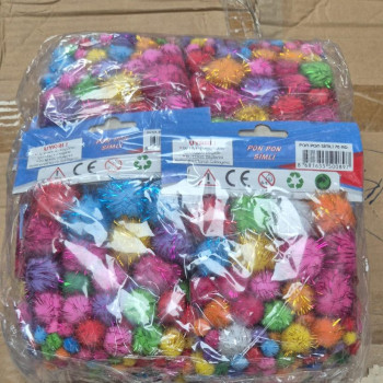 ALSA SİMLİ PONPON 3 BOY KARIŞIK 12Lİ (10MM-40AD/20MM20AD/30MM10AD) #2