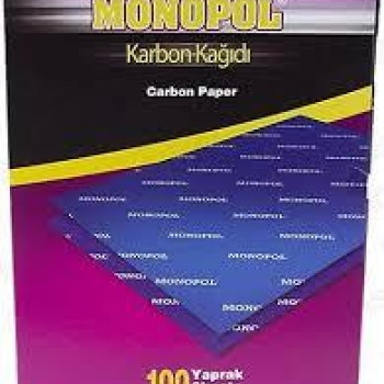 MONOPOL 3103 KARBON KAĞIDI MAVİ 21X31 (BOX100) a4 MONOPOL 3103 KARBON KAĞIDI MAVİ 21X31 (BOX100) a4