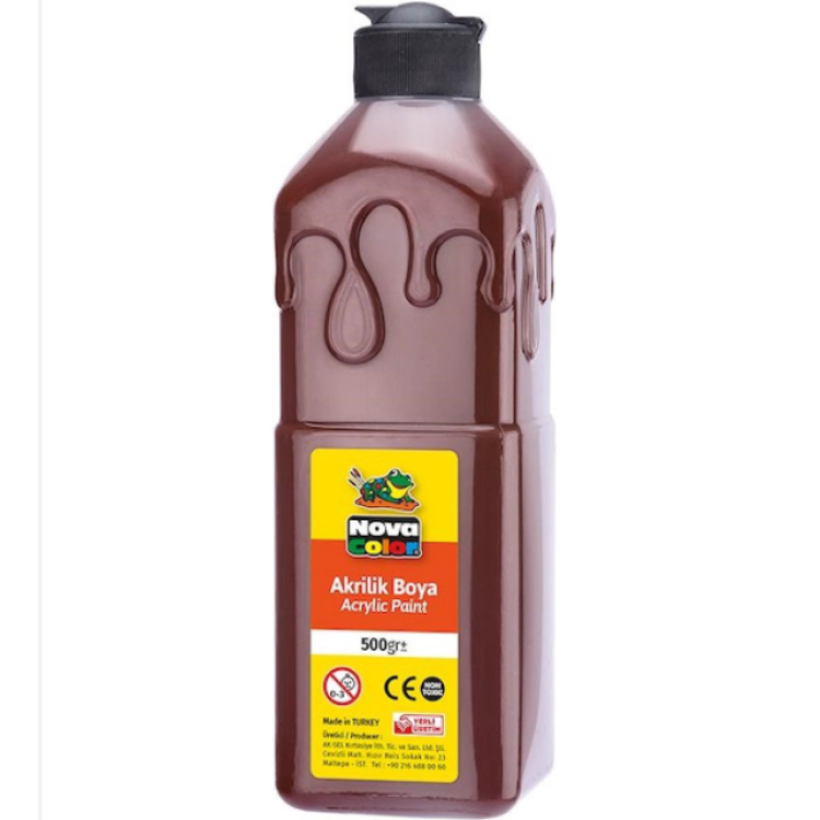NOVACOLOR AKRİLİK BOYA 500GR KAHVE
