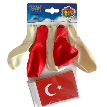 SVN MİNİ İPLİ BAYRAM BALON SETİ 5'Lİ *23nisan
