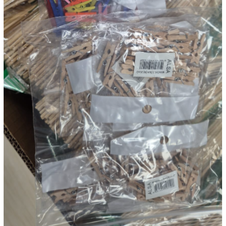 ALSA 25MM NATUREL AHŞAP AKTİVİTE MANDAL (BOX12)