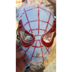 maske spiderman kırmızı-beyaz örümcek adam