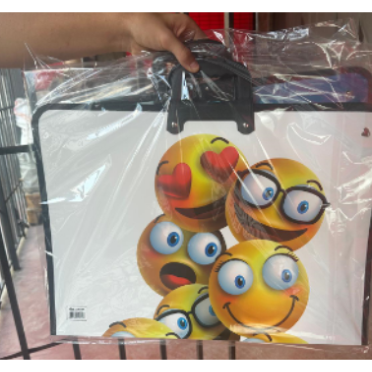 EXTRA DESENLİ PROJE RESİM ÇANTASI 35x50 KARIŞIK RENK DİKİŞLİ