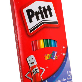 PRİTT JUMBO ÜÇGEN BOYA KALEMİ 12 RENK KARTON KUTU PRİTT JUMBO ÜÇGEN BOYA KALEMİ 12 RENK KARTON KUTU
