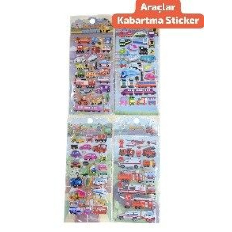 ARAÇLAR SERİSİ KABARTMA STICKER