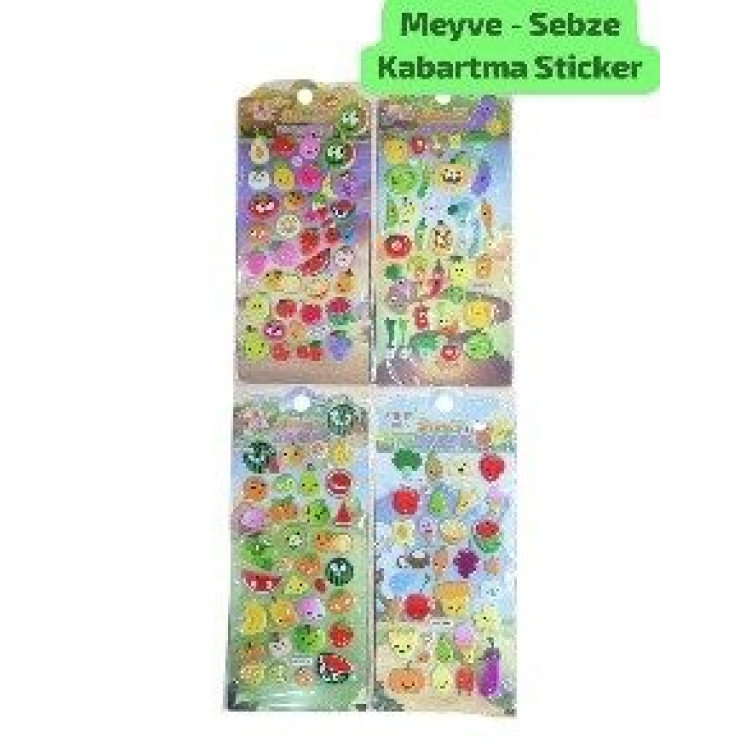 MEYVE SEBZE SERİSİ KABARTMA STICKER