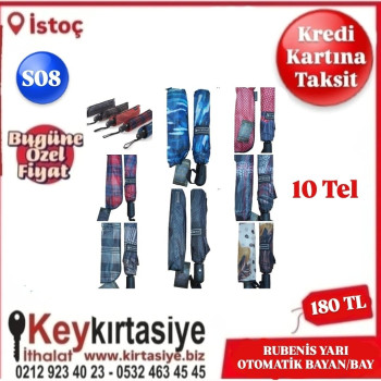 ŞEMSİYE S09e LÜX YARI OTOMATİK 10TEL KADIN ŞEMSİYE S09e LÜX YARI OTOMATİK 10TEL KADIN