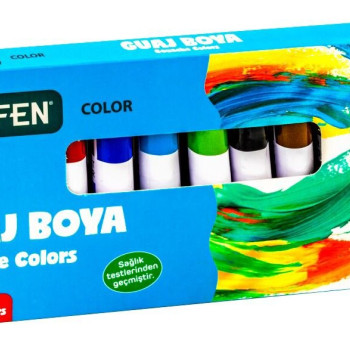 UFEN TÜP GUAJ BOYA 12 RENK 9 ML. UFEN TÜP GUAJ BOYA 12 RENK 9 ML.