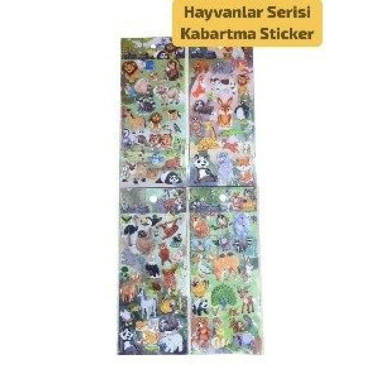 HAYVANLAR SERİSİ KABARTMA STICKER