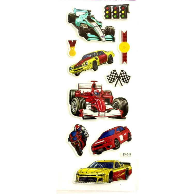 EK-018 YARIŞ ARABALARI KÜÇÜK STİCKER 20Lİ EK-018 YARIŞ ARABALARI KÜÇÜK STİCKER 20Lİ