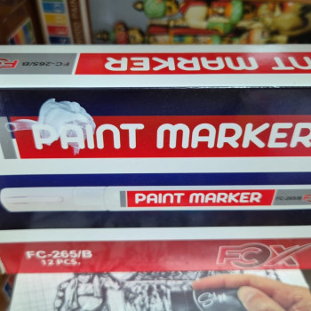 PAİNT MARKER FC-265/B BEYAZ KALEM BOYA MARKÖRÜ 12Lİ PAİNT MARKER FC-265/B BEYAZ KALEM BOYA MARKÖRÜ 12Lİ