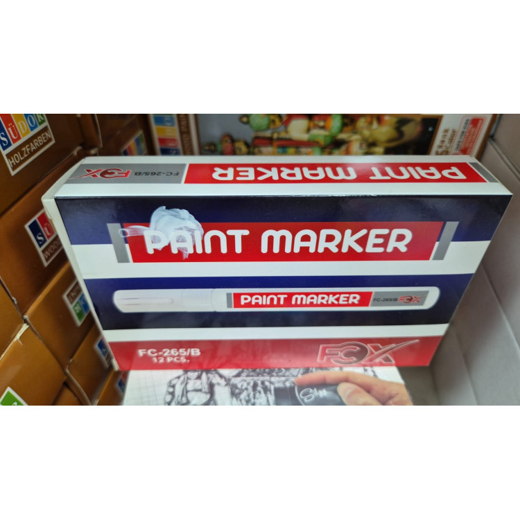PAİNT MARKER FC-265/B BEYAZ KALEM BOYA MARKÖRÜ 12Lİ