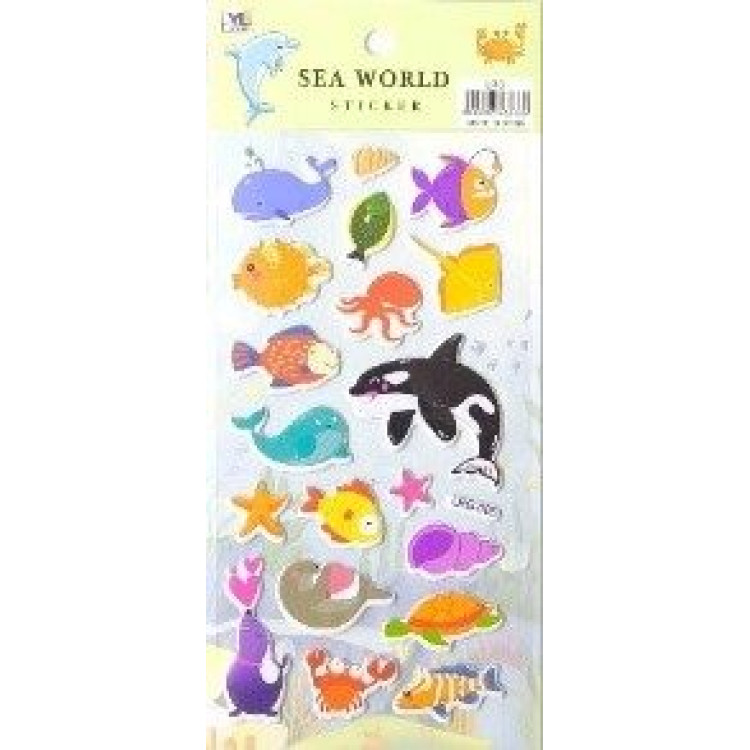 DENİZ CANLILARI SERİSİ KABARTMA STICKER DENİZ CANLILARI SERİSİ KABARTMA STICKER