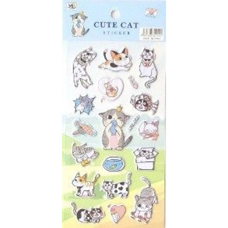 KEDİLER SERİSİ KABARTMA STICKER