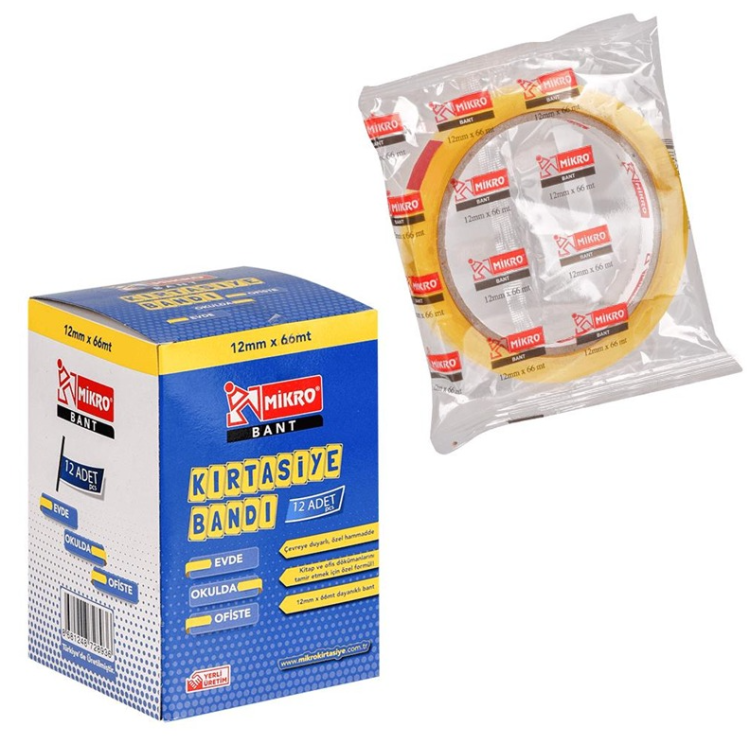 MİKRO TM-12-66 BÜYÜK PARA BANTI 12MMX66M