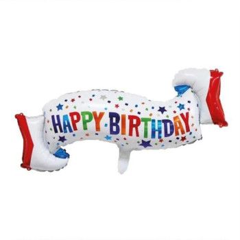 Happy Birthday Kurdele 0112 100CM Folyo Balon Happy Birthday Kurdele 0112 100CM Folyo Balon