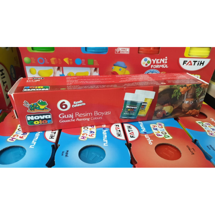 NOVACOLOR GUAJ BOYA ŞİŞE 6renk
