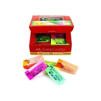 Faber Candy Plastik Kılıflı Silgi,PVC-Free, 30lu Faber Candy Plastik Kılıflı Silgi,PVC-Free, 30lu