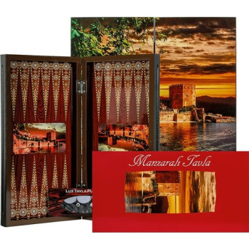 MANZARALI POLYESTER TAVLA (Büyük) ALANYA KALESİ MANZARALI POLYESTER TAVLA (Büyük) ALANYA KALESİ