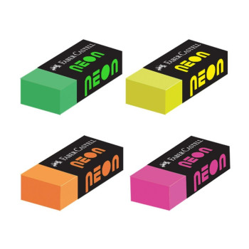 Faber-Castell Silgi 4 Neon Renk, PVC-Free,  30lu Faber-Castell Silgi 4 Neon Renk, PVC-Free,  30lu