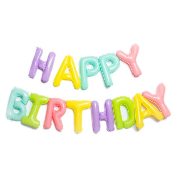16” Makaron Happy Birthday Folyo Balon 40inc 16” Makaron Happy Birthday Folyo Balon 40inc