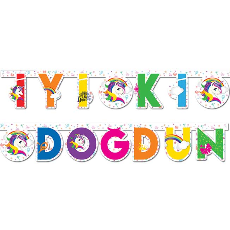 Banner İyi Ki Doğdun Raınbow Unıcorn