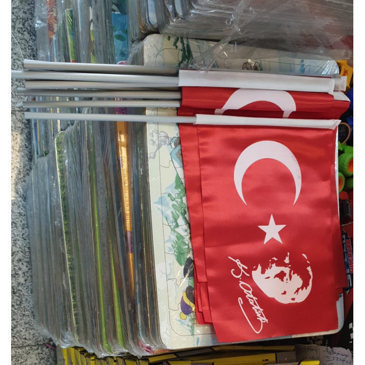 SOPALI Bayrak Atatürk Baskılı 20x30 10lu *23nisan +29ekim SOPALI Bayrak Atatürk Baskılı 20x30 10lu *23nisan +29ekim