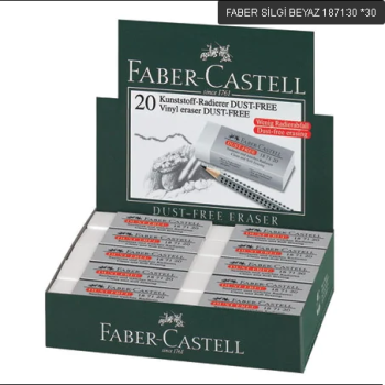 Faber-Castell Dust-Free Silgi , PVC-Free, 30lu Faber-Castell Dust-Free Silgi , PVC-Free, 30lu