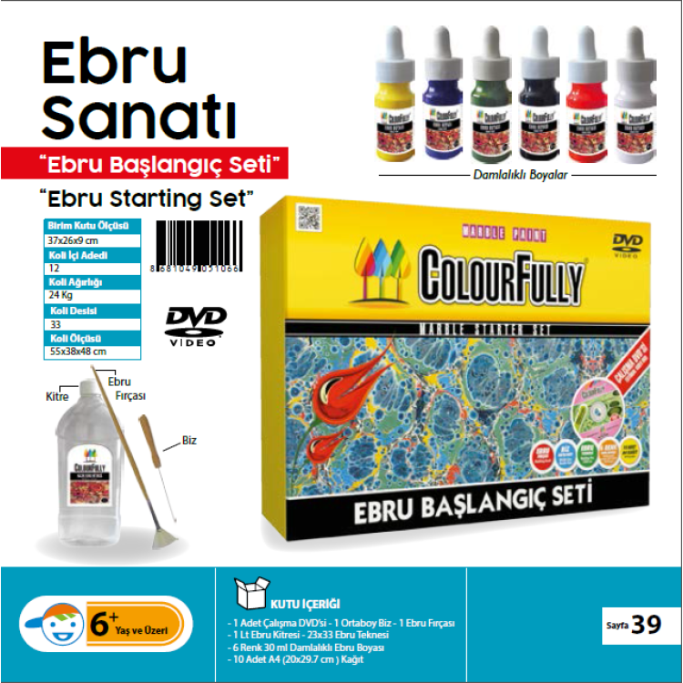 KUMTOYS EBRU SANATI BAŞLANGIÇ SETİ