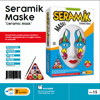 KUMTOYS SERAMİK MASKE BOYANABİLİR
