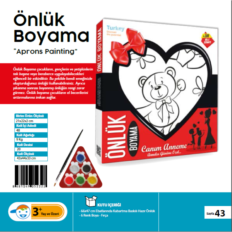 KUMTOYS ÖNLÜK BOYAMA 8681049054340 KUMTOYS ÖNLÜK BOYAMA 8681049054340