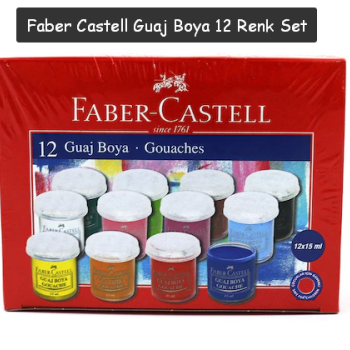 Faber Castell Guaj Boya 15GR. 12 Renk Set Faber Castell Guaj Boya 15GR. 12 Renk Set