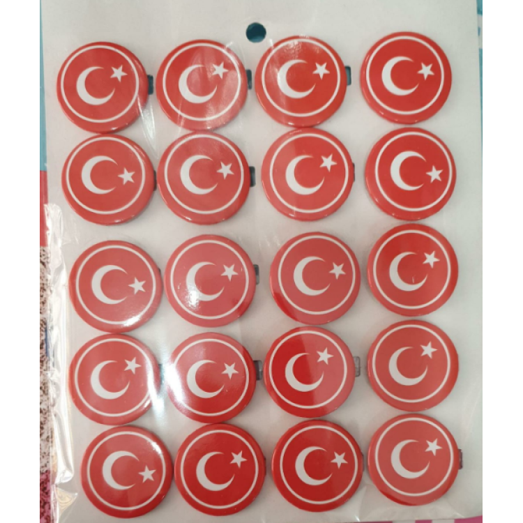 BAYRAK AYYILDIZ 100YIL ROZET 20Lİ *23nisan