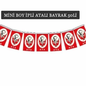 Mini İpli Kağıt Bayrak 40li -Atatürk- 10lu lastikli *23nisan Mini İpli Kağıt Bayrak 40li -Atatürk- 10lu lastikli *23nisan