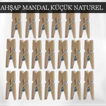 Ahşap Küçük Mandal Naturel 12Lİ Ahşap Küçük Mandal Naturel 12Lİ