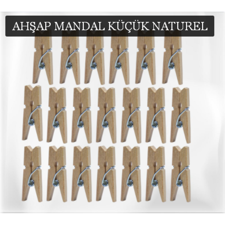Ahşap Küçük Mandal Naturel 12Lİ Ahşap Küçük Mandal Naturel 12Lİ