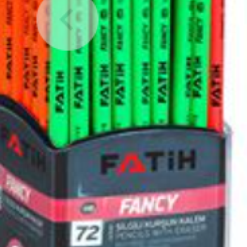 Fatih Fancy Yuvarlak Silgili Kurşunkalem  72Lİ SHRINK Fatih Fancy Yuvarlak Silgili Kurşunkalem  72Lİ SHRINK